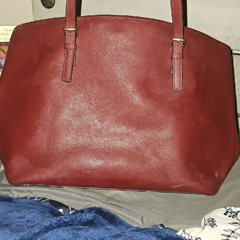 Michael Kors Deep Red Tote Bag - Picture 8 of 9